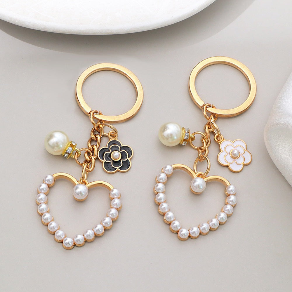 Keychain with heart and flower motif Kalsten