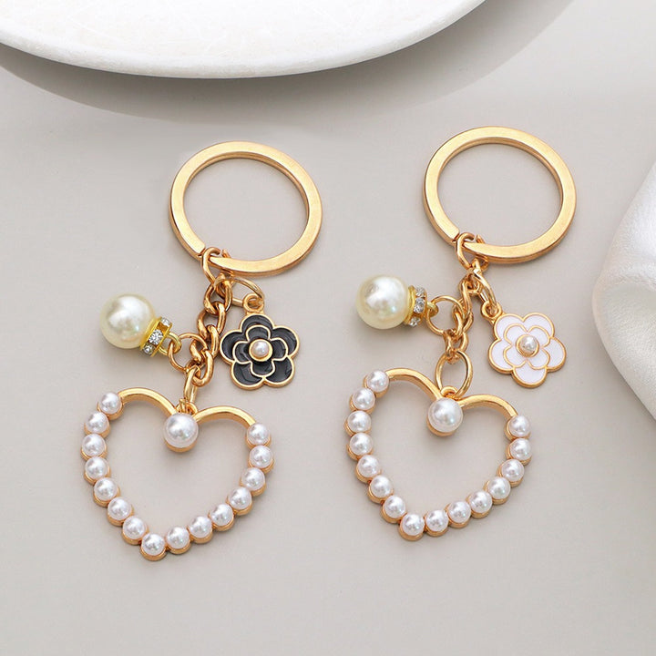 Keychain with heart and flower motif Kalsten