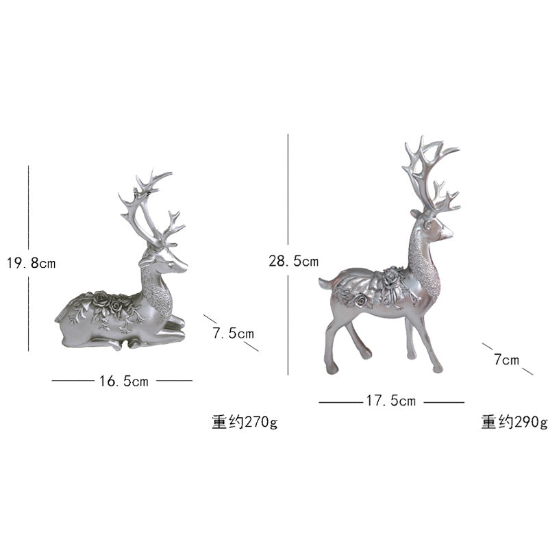 Artful decorative figure of a magnificent deer with floral details Kalsten