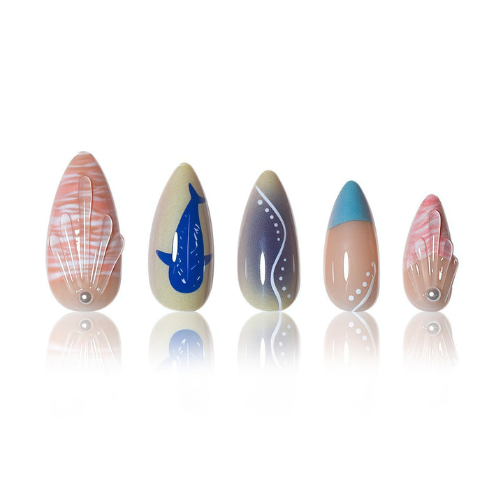 Artistic Sea-Themed Nail Art Kalsten