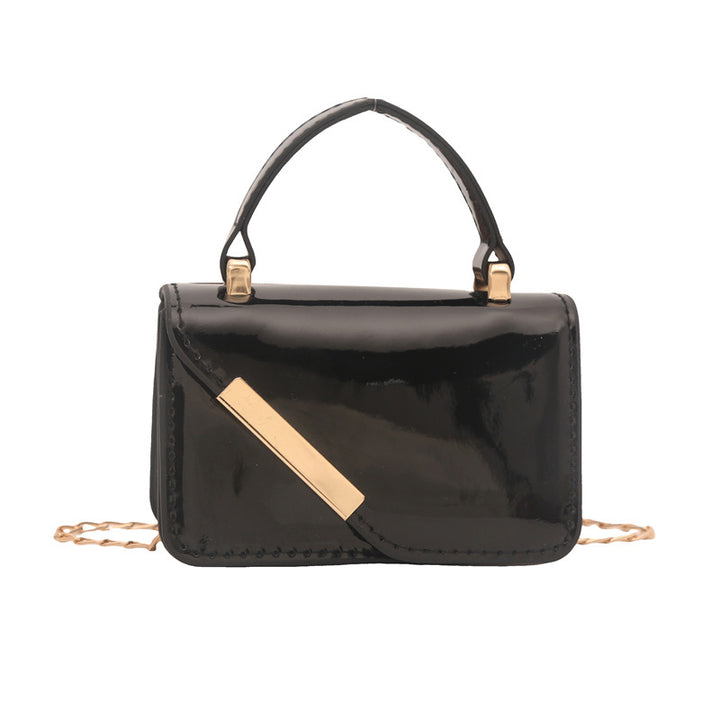 Elegant Patent Leather Handheld Bag