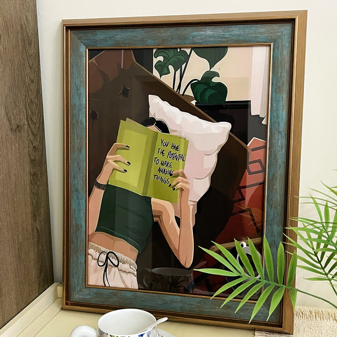 Framed Equestrian Art Print for Home Decor