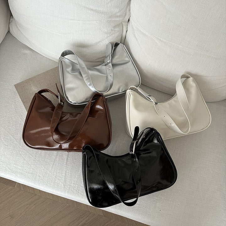 Vintage-Inspired Soft Patent Leather Handbag Kalsten