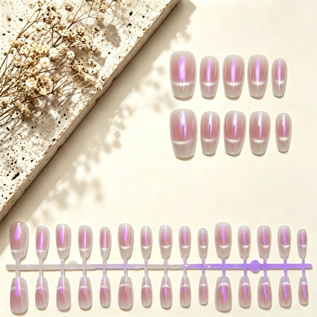 Premium Glossy French Tip Press-On Nails