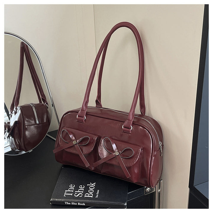 Stylish Multifunctional Handbag with Bow Detail Kalsten
