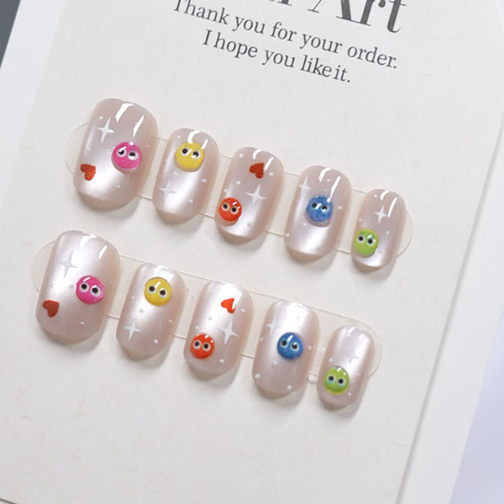 Whimsical Cartoon Press-On Nails