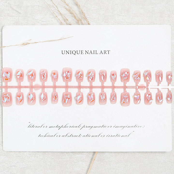 Acrylic nail set with sparkling holographic accents Kalsten