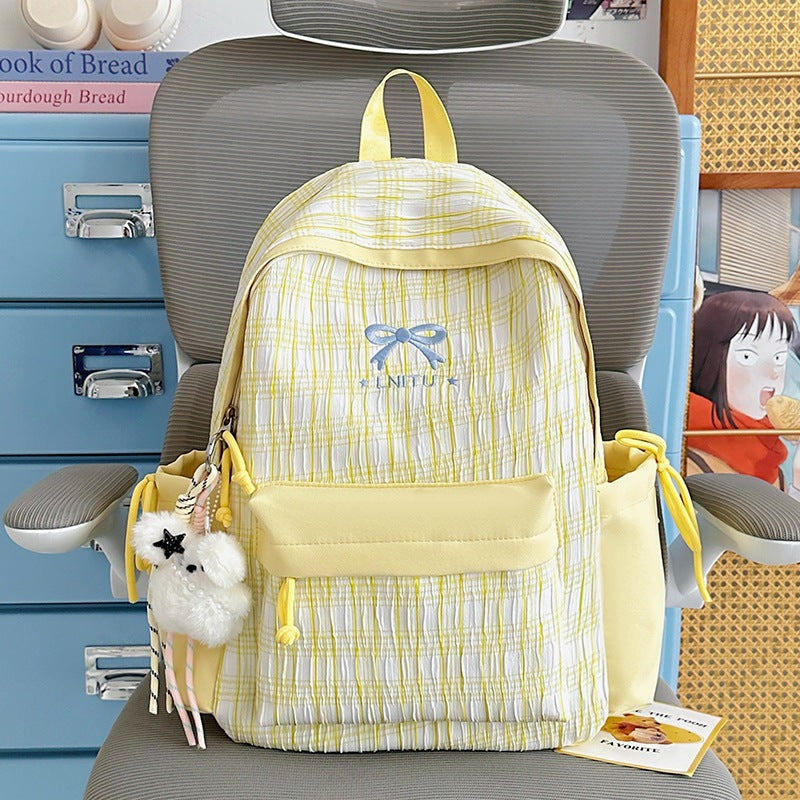 Checked Patterned Casual Backpack Kalsten