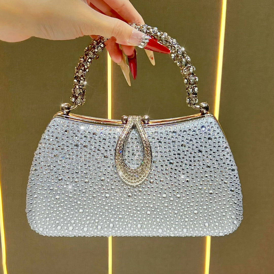 Rhinestone-Embellished Evening Bag