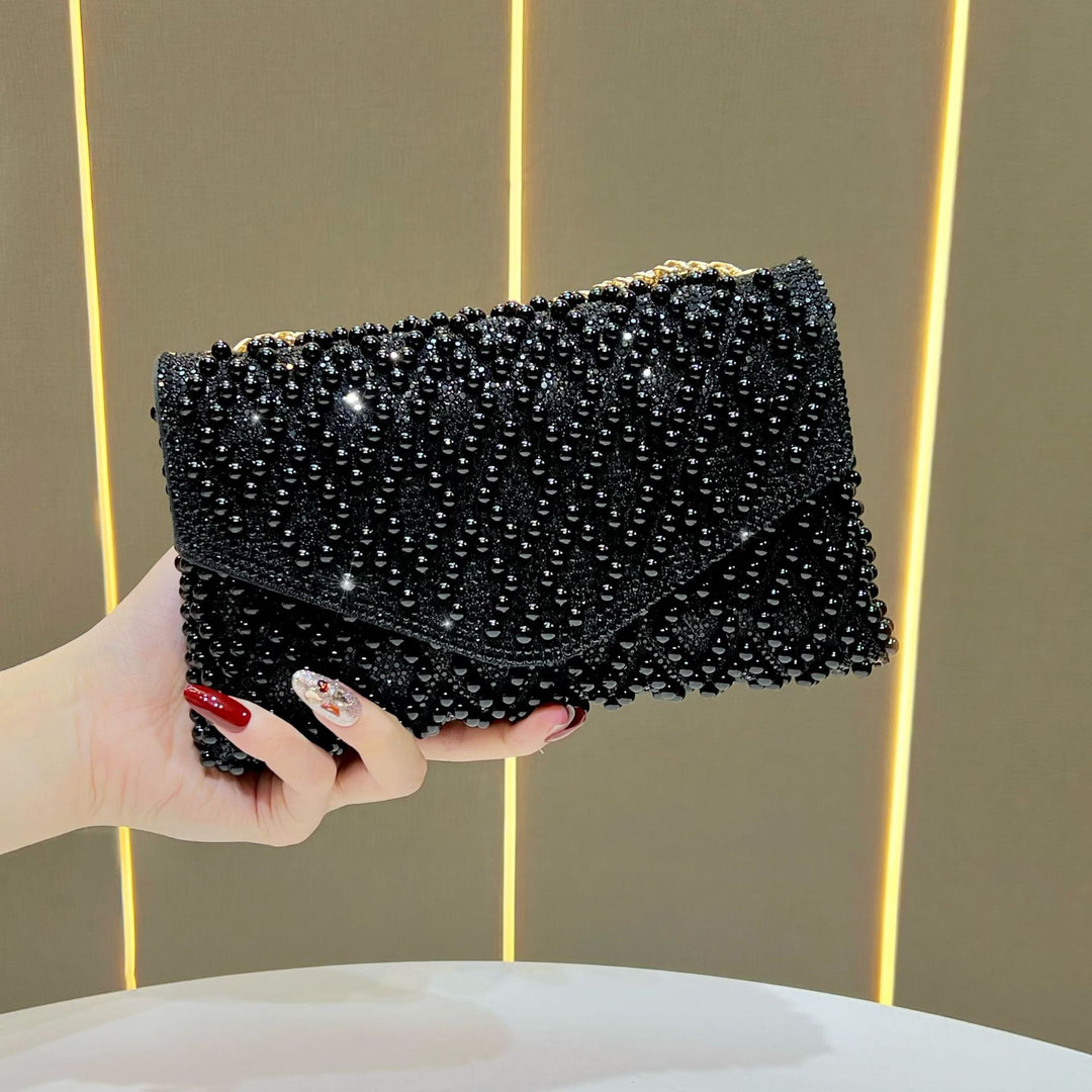 Elegant Pearl Beaded Clutch