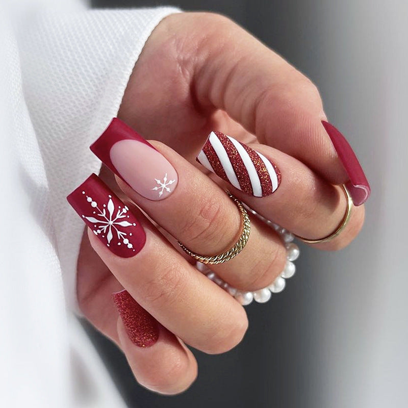 Festive Seasonal Press-On Nail Set Kalsten