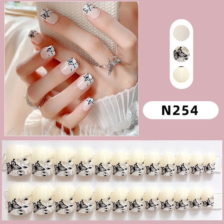 Butterfly Design Press-On Nail Set