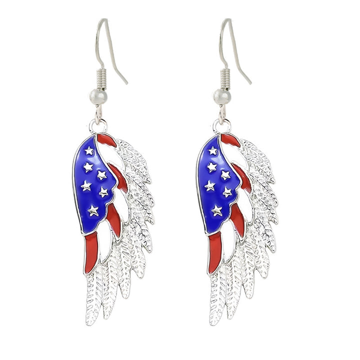 Women's nan patriotic horseshoe enamel dangle earrings with star-accented design and fishhook findings Kalsten