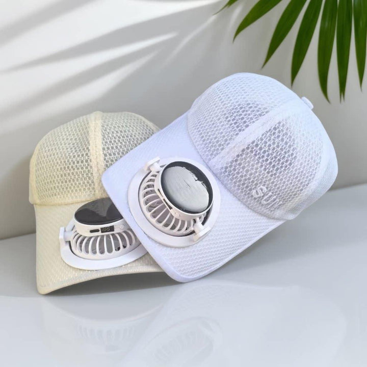 Ventilated baseball cap with detachable rechargeable fan Kalsten
