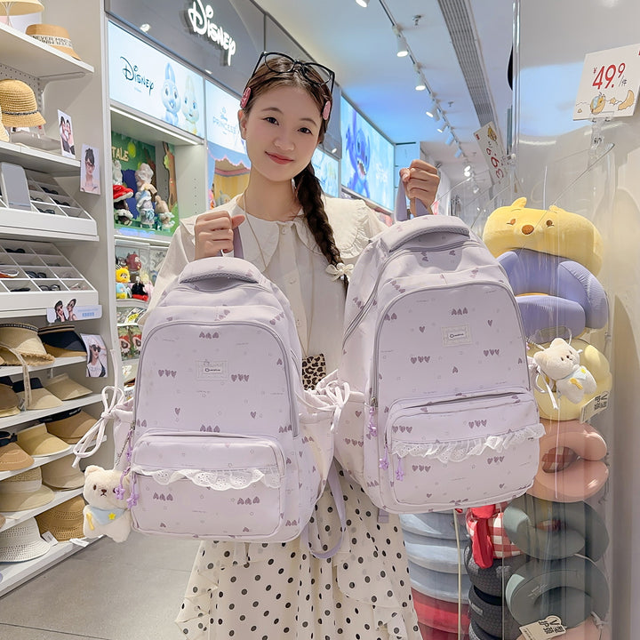 Cute Illustrated Multi-Compartment Backpack Kalsten