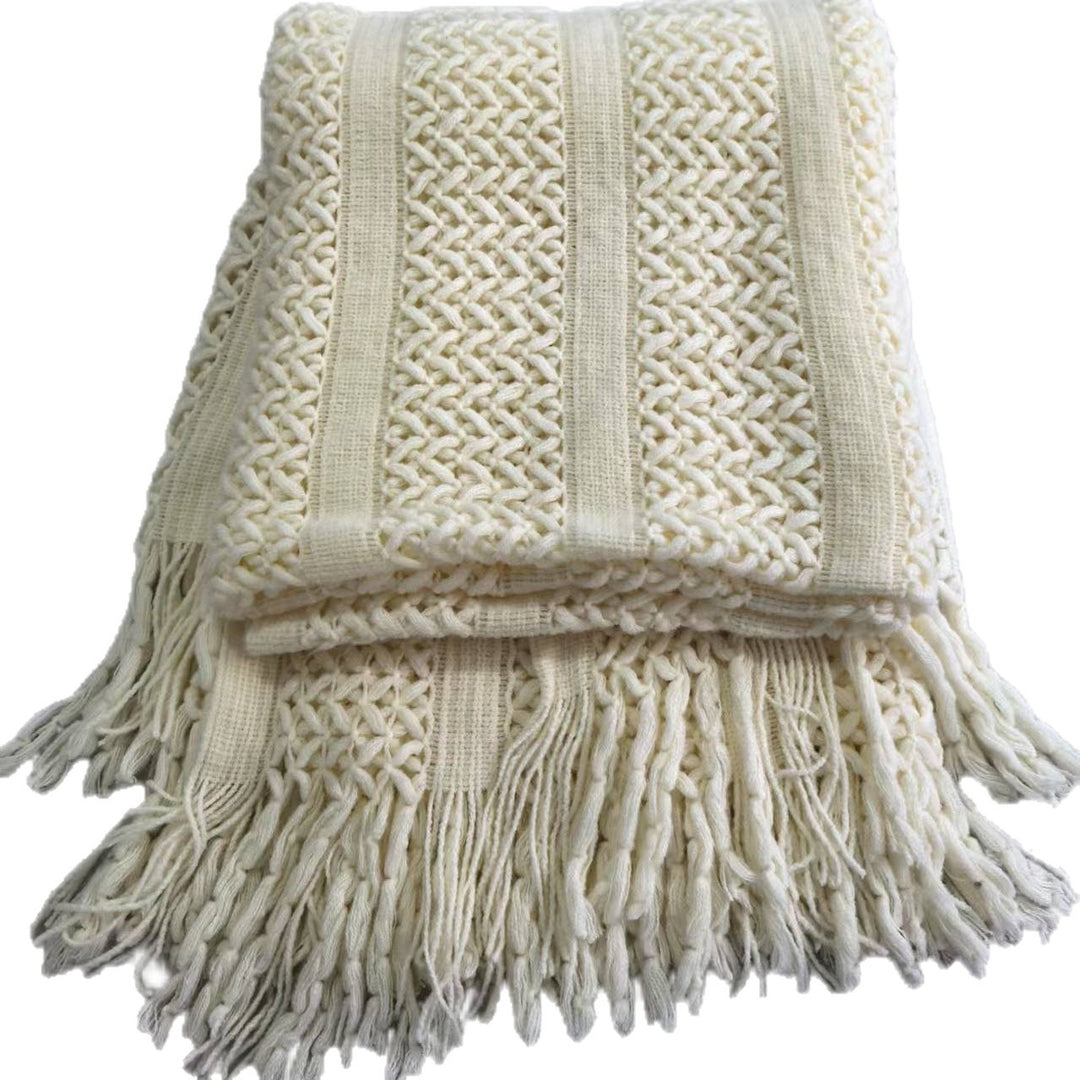 Textured Knit Throw Blanket Kalsten