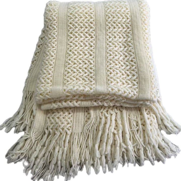 Textured Knit Throw Blanket Kalsten
