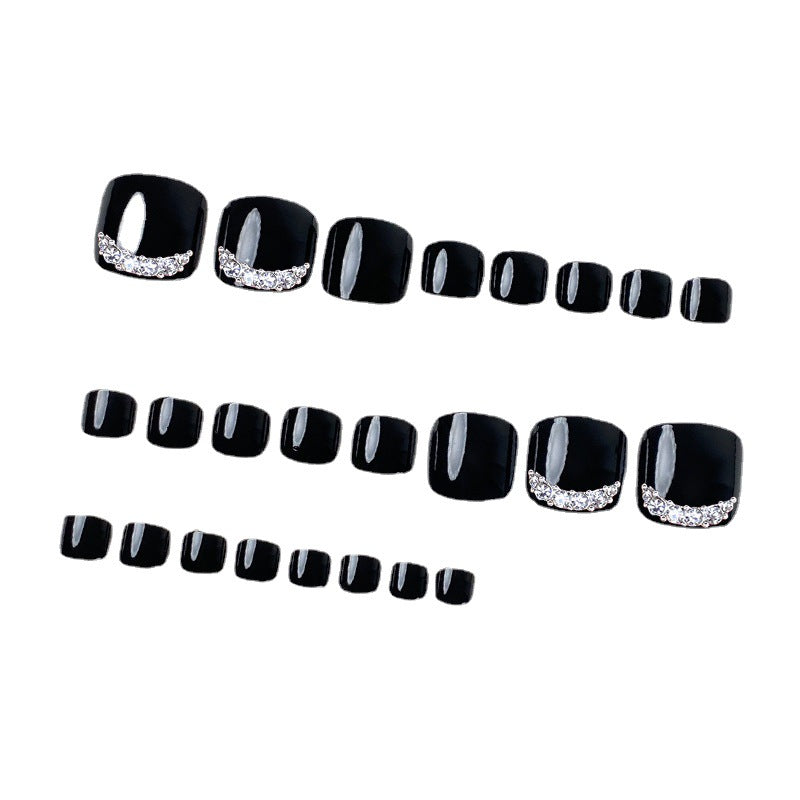 Elegant Decorative Press-On Toe Nails