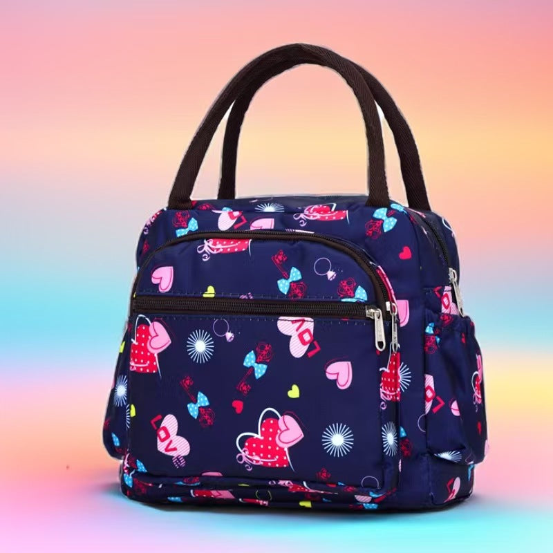 Insulated Cat Print Lunch Cooler Bag Kalsten
