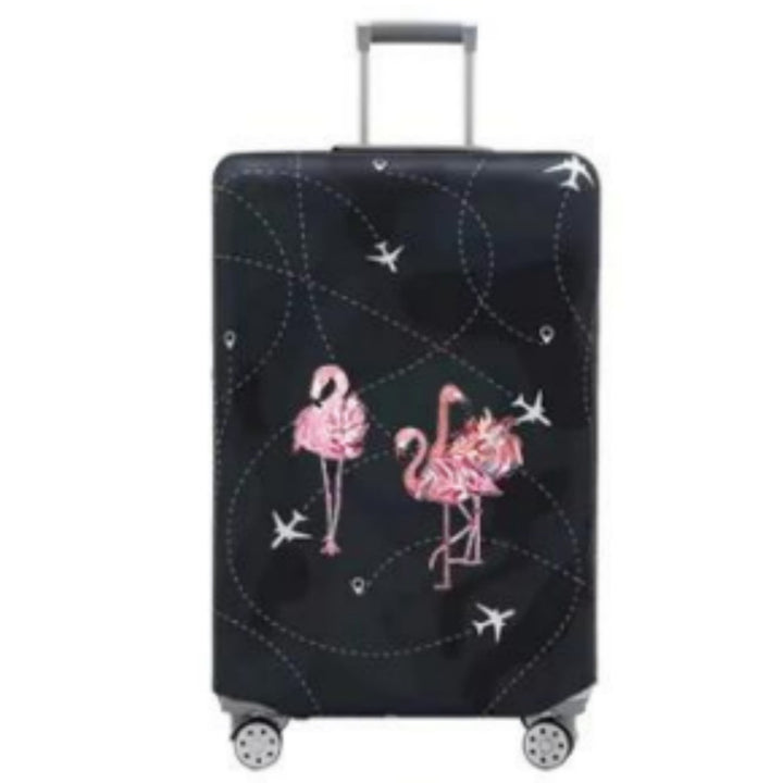 Women's Hard Shell Suitcase with Playful Flamingo Design Kalsten