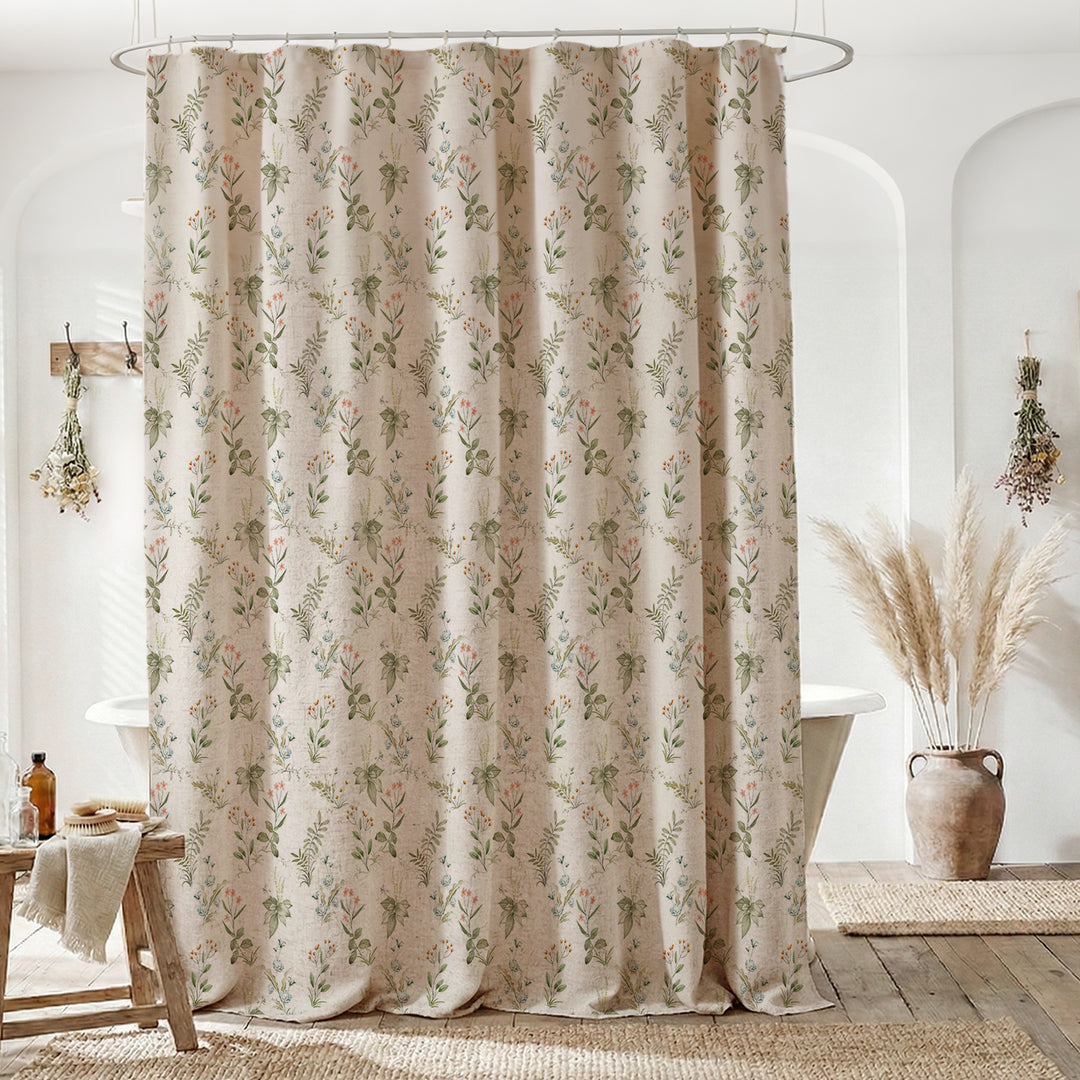 Floral Embroidered Shower Curtain Kalsten