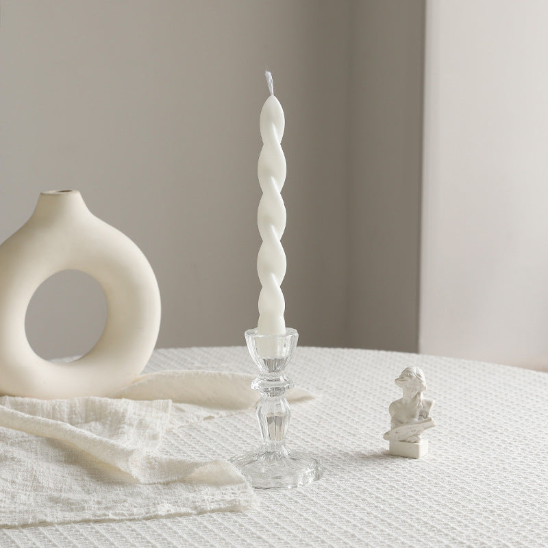 Hand-Poured Beaded Sphere Taper Candle