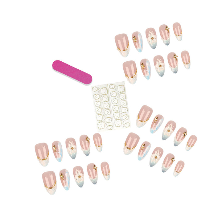 Elegant Decorative Press-On Nail Tips