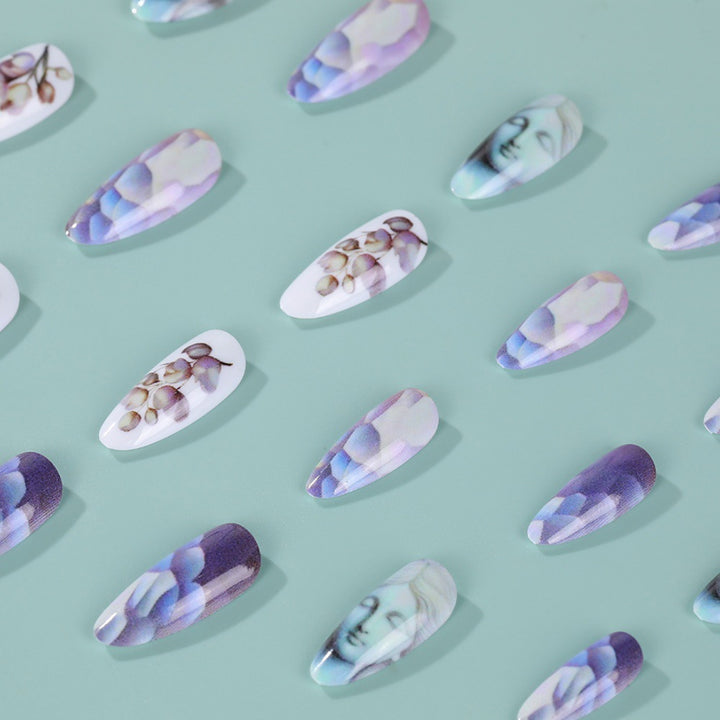 Artificial nails with botanical and artistic designs Kalsten