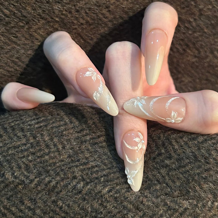Floral Embellished Press-On Nails Kalsten 1789389210