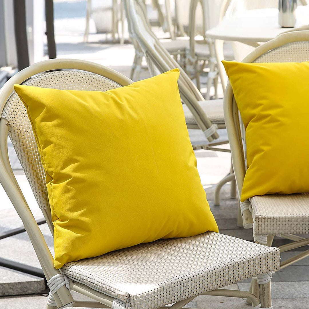 Outdoor Water-Resistant Square Throw Pillow Insert with Plush Polyester Fill