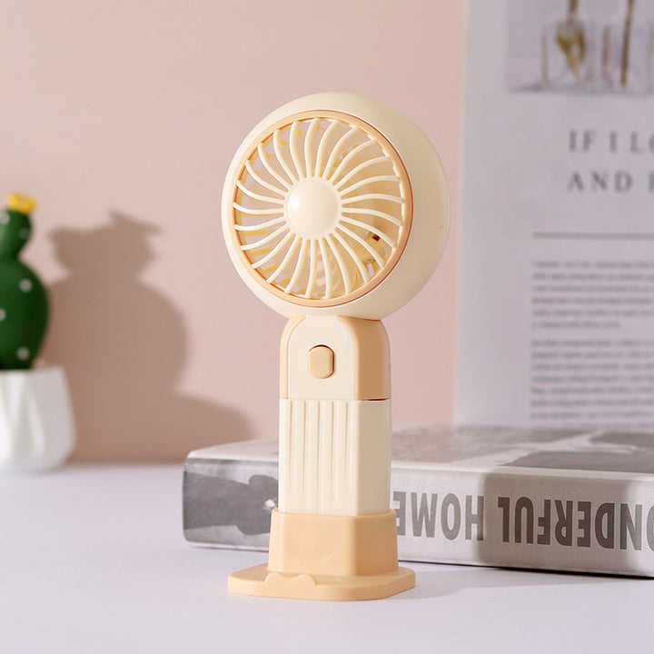 Ladies Portable Hand Fan with Flexible Stand Base Kalsten