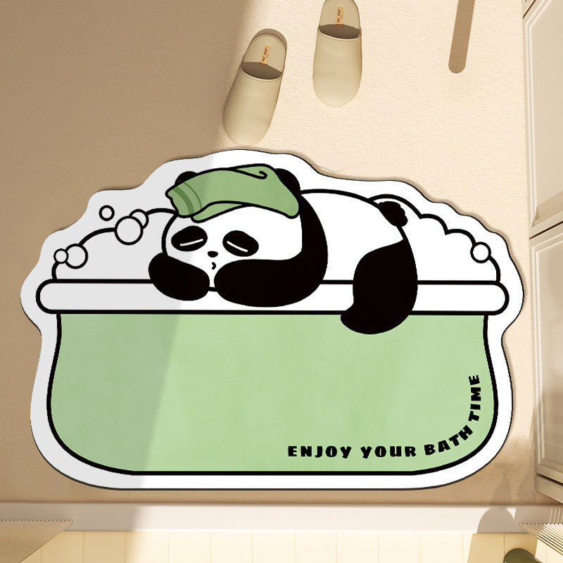 Panda-Themed Welcome Mat