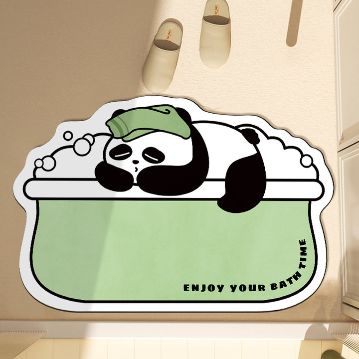 Panda-Themed Welcome Mat