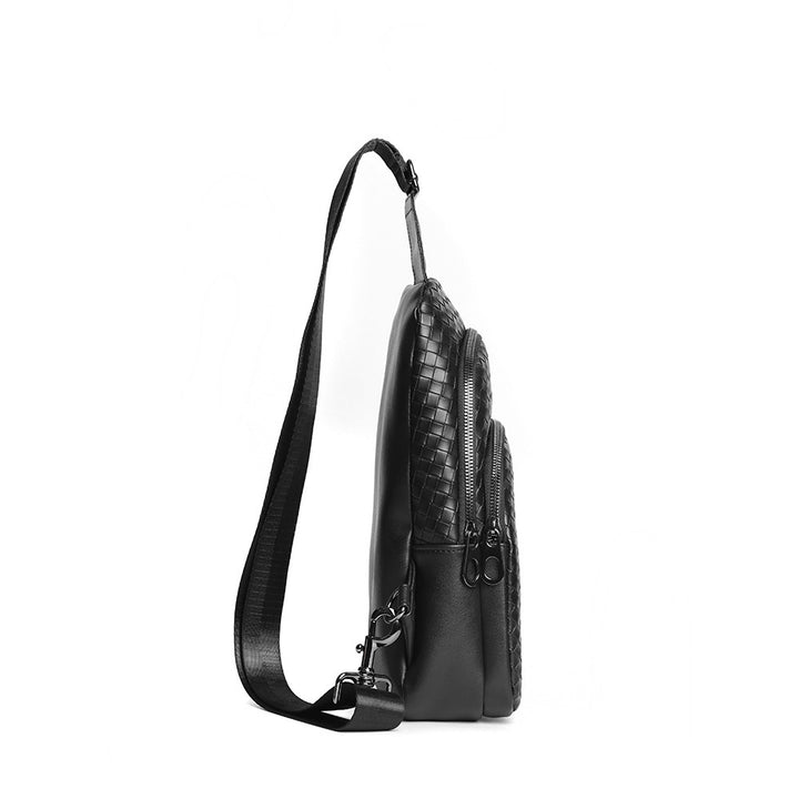 Woven Leather Sling Bag