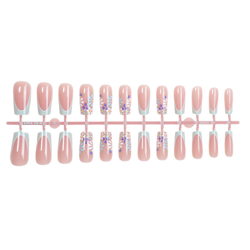 Creative nail art set with floral and shiny accents Kalsten