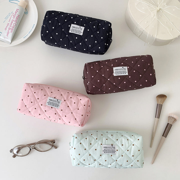 Quilted Cosmetic Pencil Case