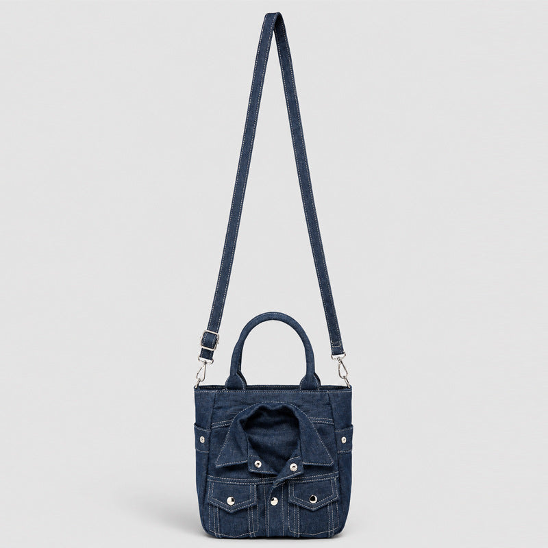 Denim-Style Tote Bag