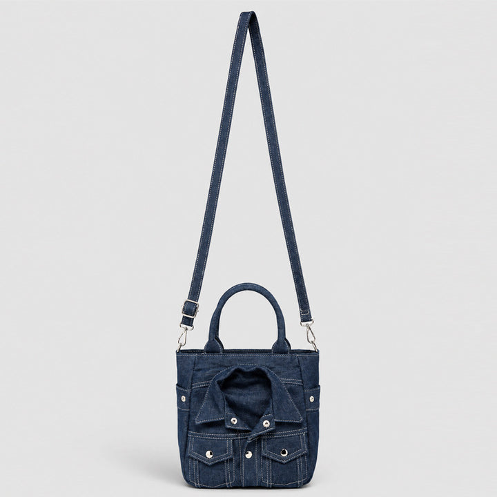 Denim-Style Tote Bag