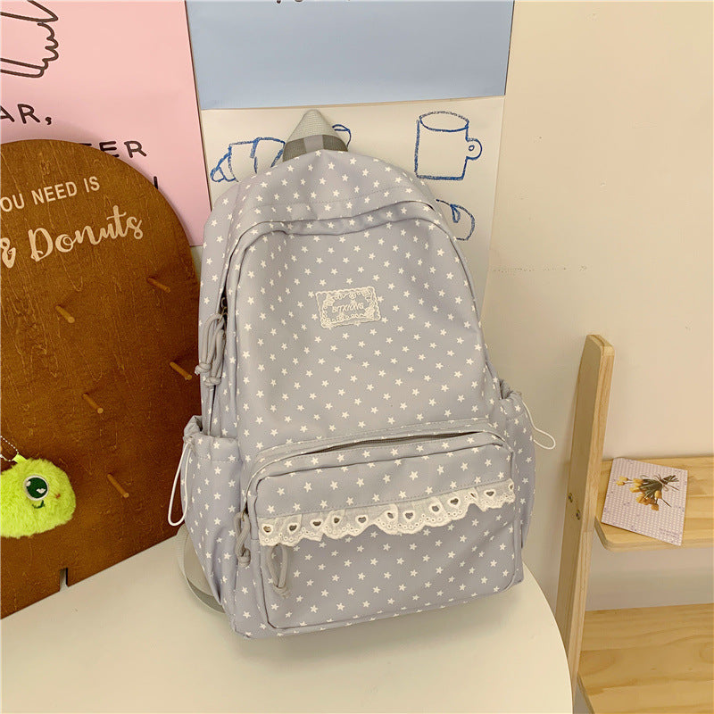 Decorative Star-Print Backpack Kalsten