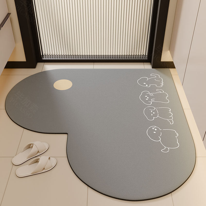 Heart-Shaped Non-Slip Kitchen Mat Kalsten