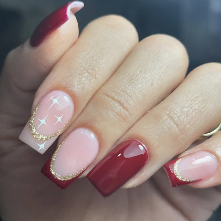 Elegant 3D Gem Accent Nail Art Extensions Kalsten