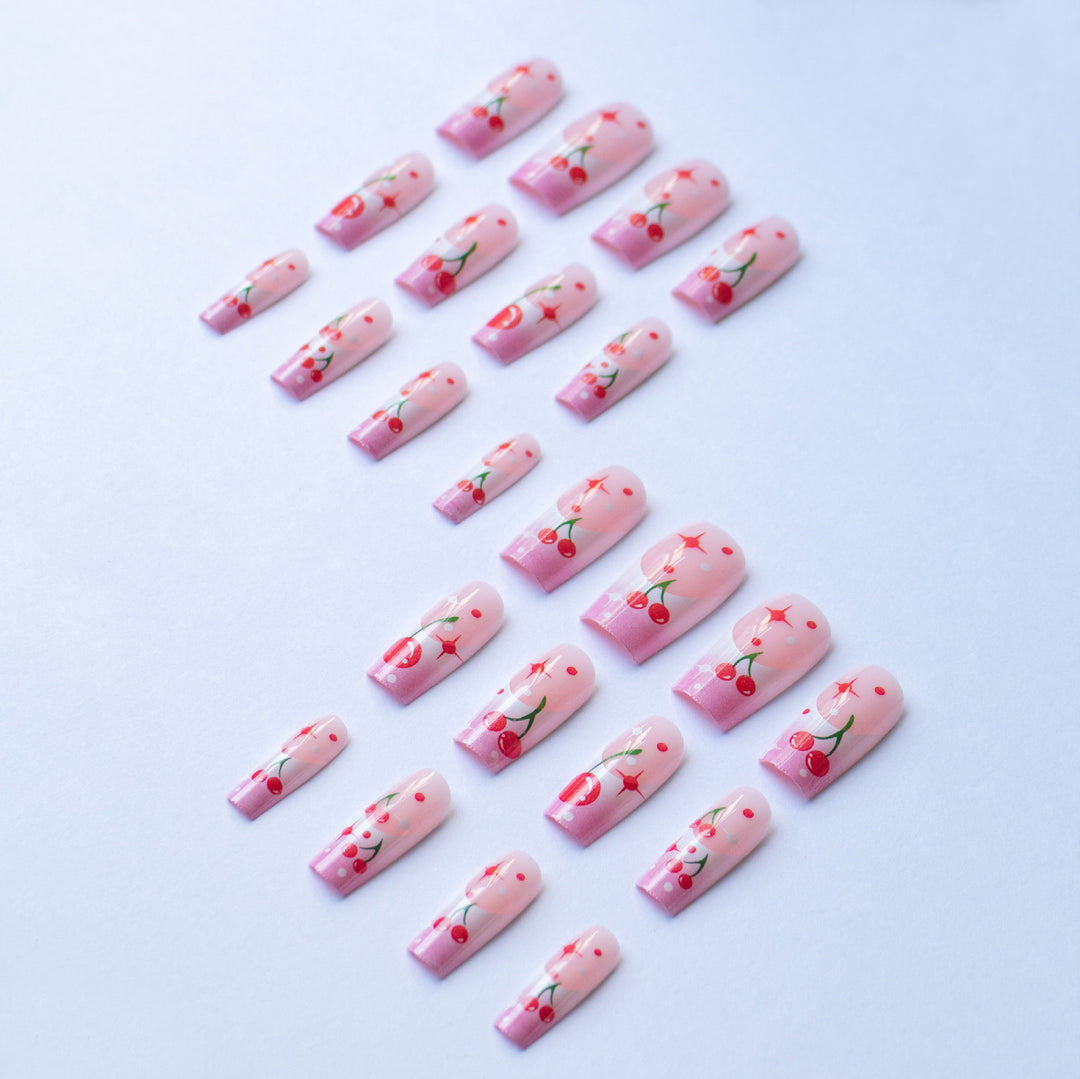 Artistic Cherry Blossom Nail Art
