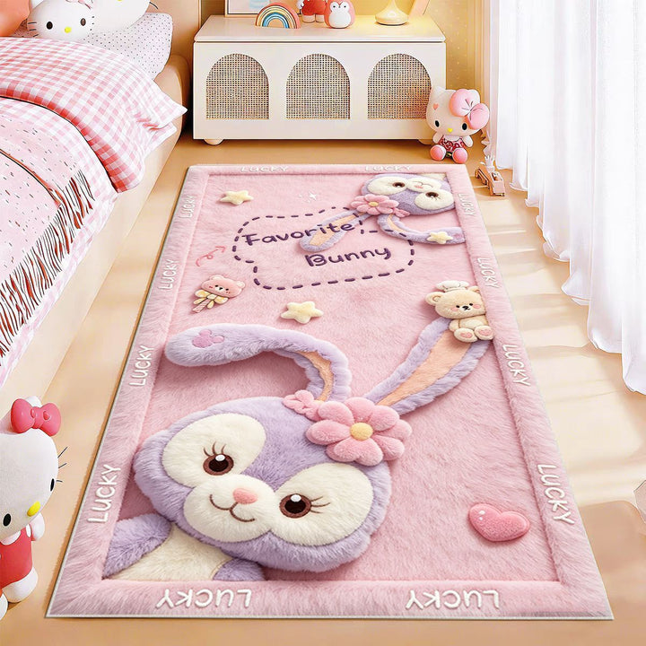 Cute Cartoon-Themed Plush Area Rug