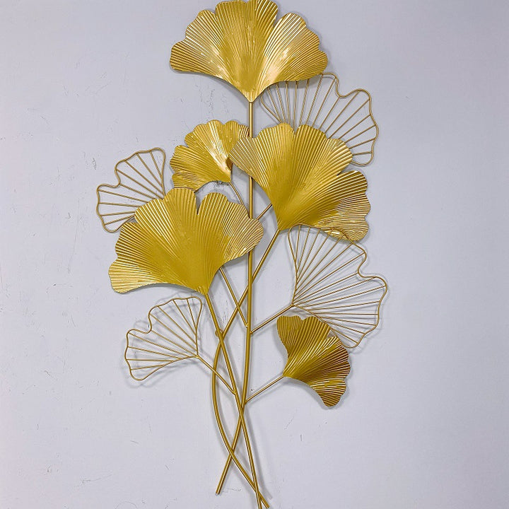 Decorative Metal Ginkgo Wall Sculpture Kalsten