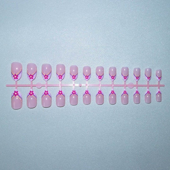 Artistic Floral Tip Nail Art