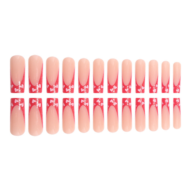 Decorative Heart-Designed Press-On Nails Kalsten