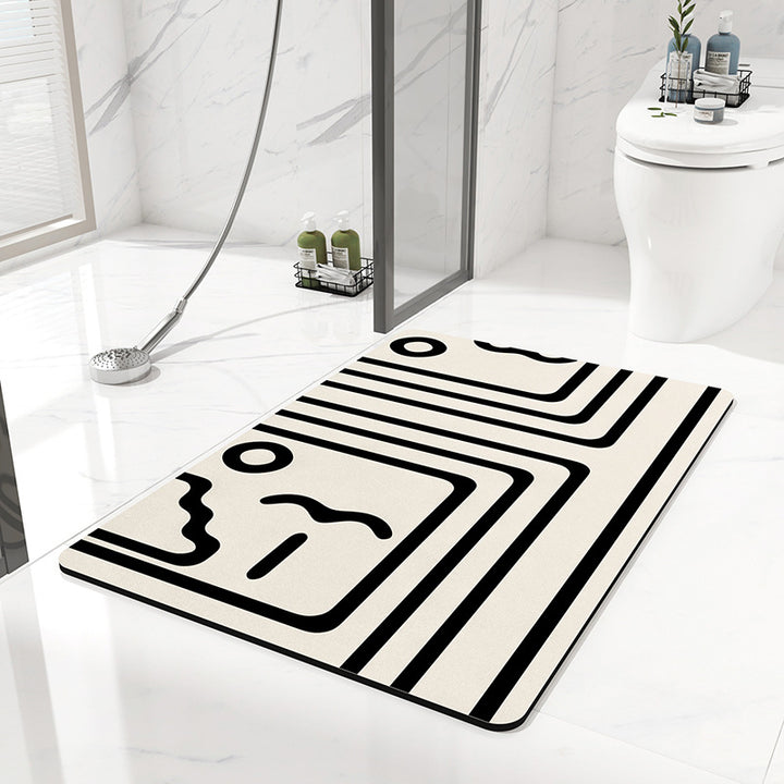 Checkered Pattern Bath Mat Kalsten