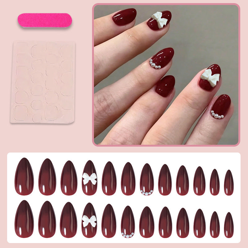 Elegant Artificial Nails Set with Decorative Accents Kalsten