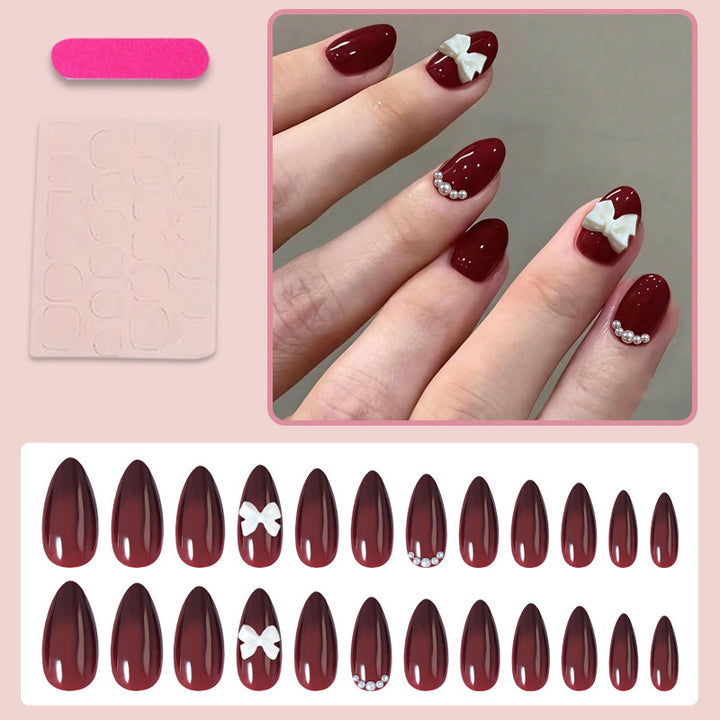 Elegant Artificial Nails Set with Decorative Accents Kalsten