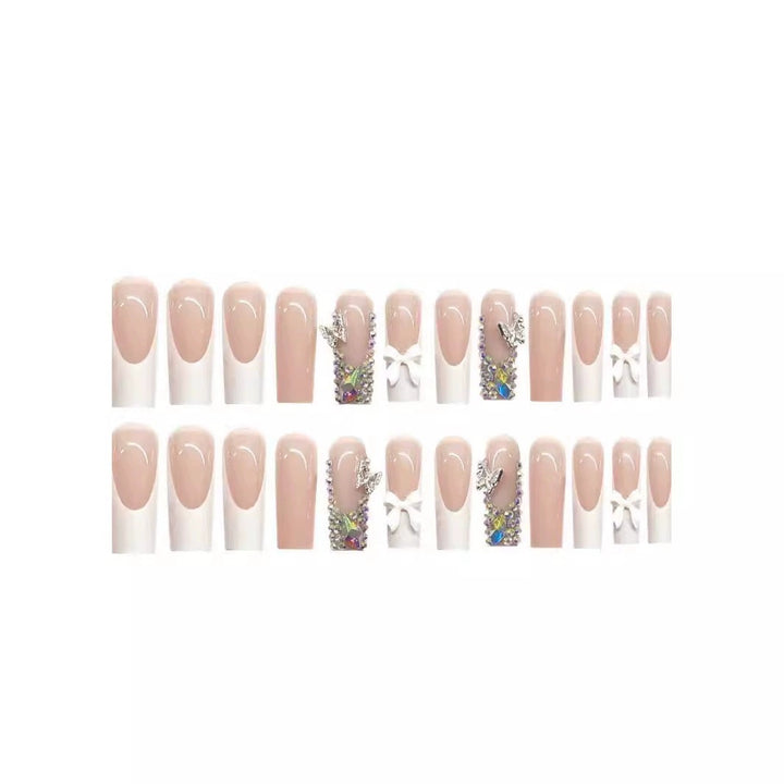 Glamorous Designer Press-On Nails with Gemstone Accents Kalsten